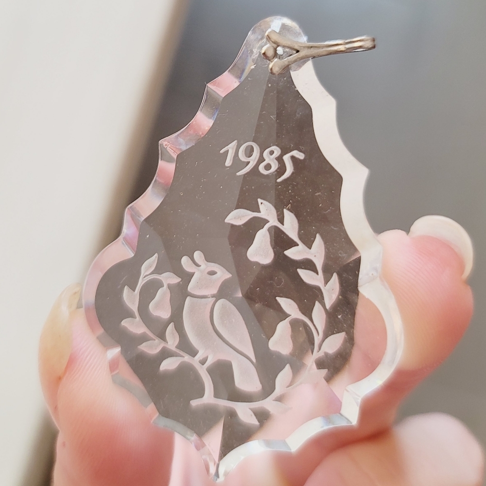 Vintage Crystal 1985 Christmas Ornament